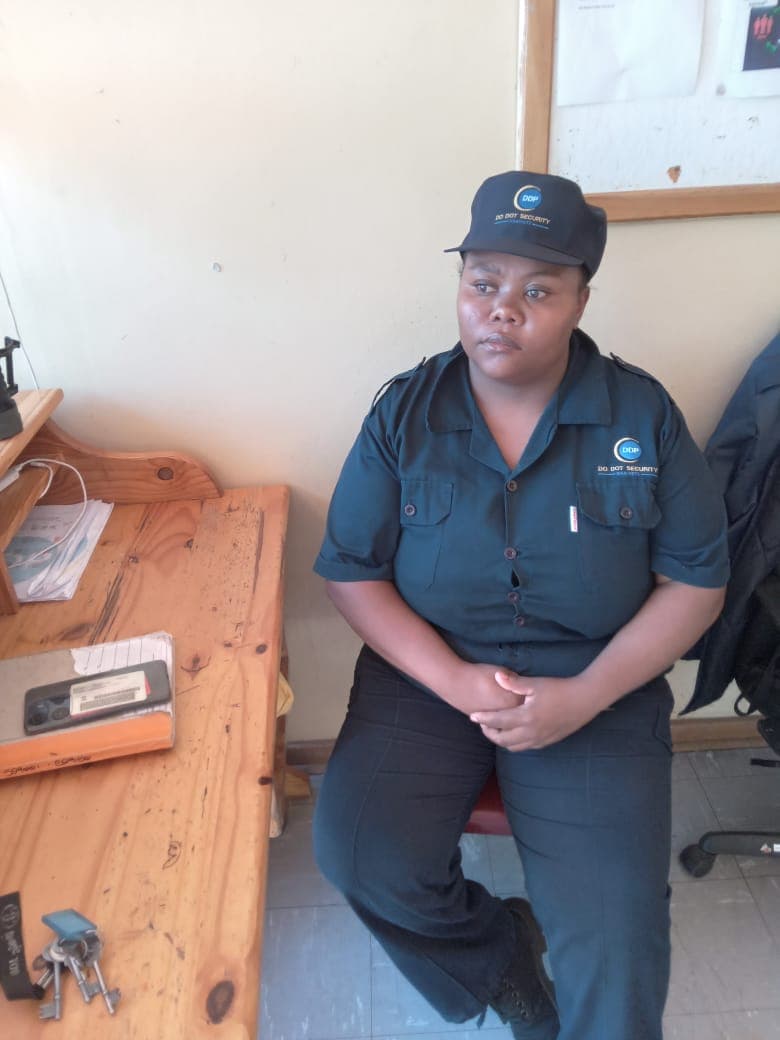 Female officer at control room post