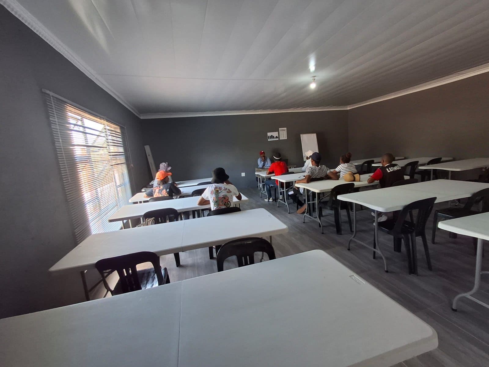 Training session from side angle showing classroom